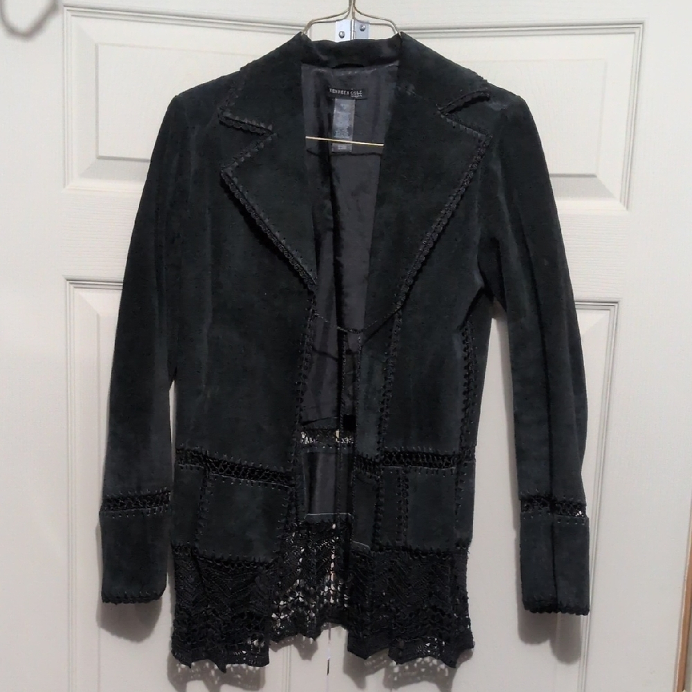 Kenneth Cole New York Black Textured Women's Blazer